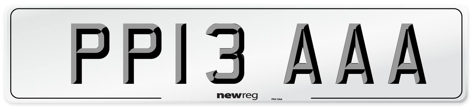 PP13 AAA Number Plate from New Reg